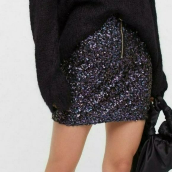 Free People Sequin Mini Skirt NWOT - Picture 5 of 5